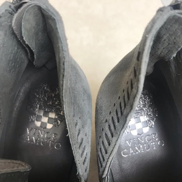 Vince Camuto- Fileana Gray Suede Booties - Picture 4 of 10